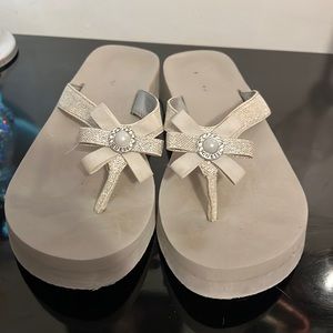 Guess silver and grey with faux pearls and rhinestones